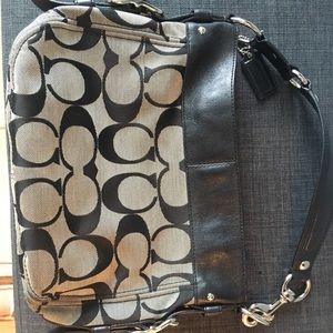 Coach black/ grey handbag